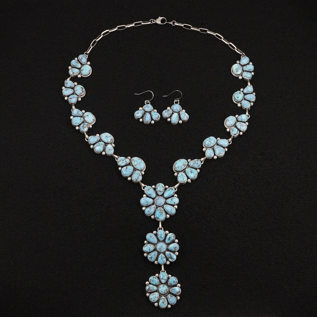 Paul Livingston Turquoise & Sterling Silver Necklace Set