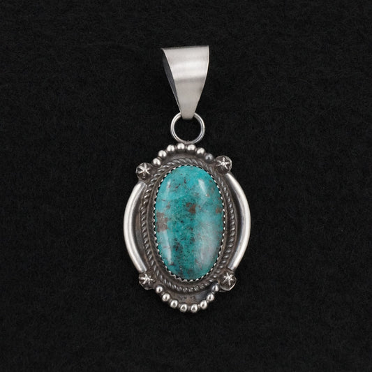 Leslie Nez Turquoise & Sterling Silver Pendant