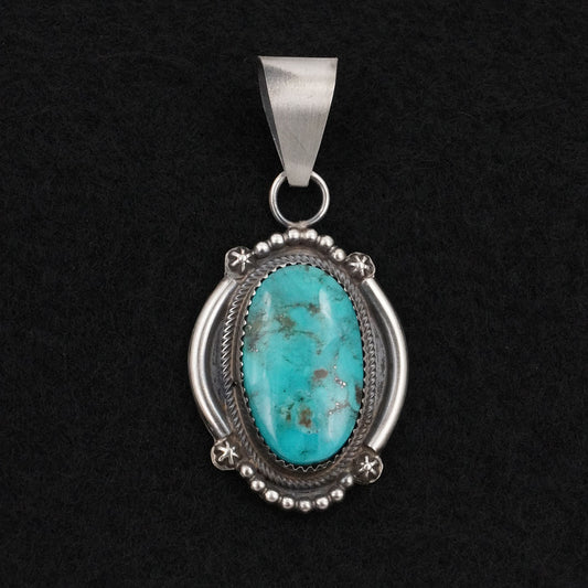 Leslie Nez Turquoise & Sterling Silver Pendant