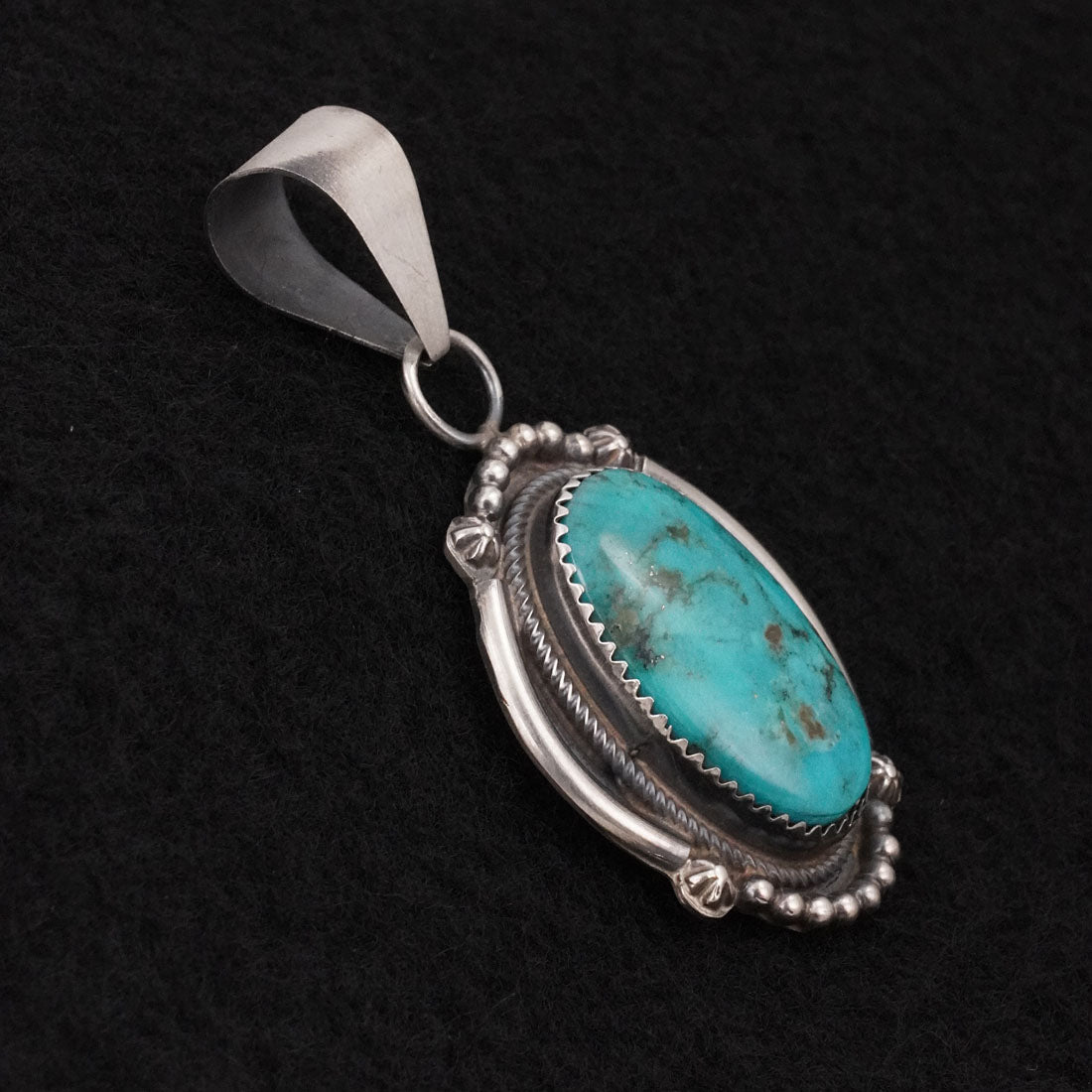 Leslie Nez Turquoise & Sterling Silver Pendant