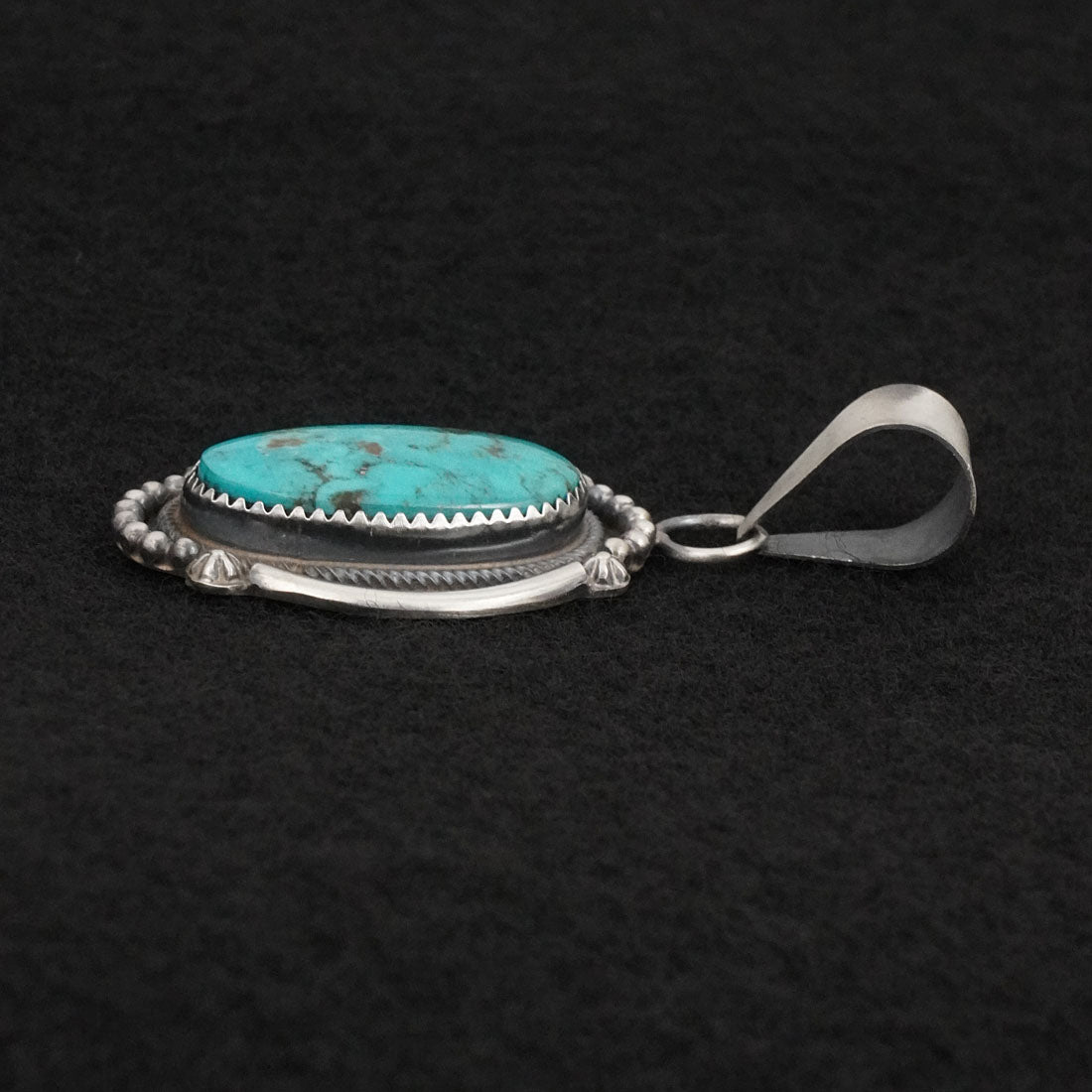 Leslie Nez Turquoise & Sterling Silver Pendant