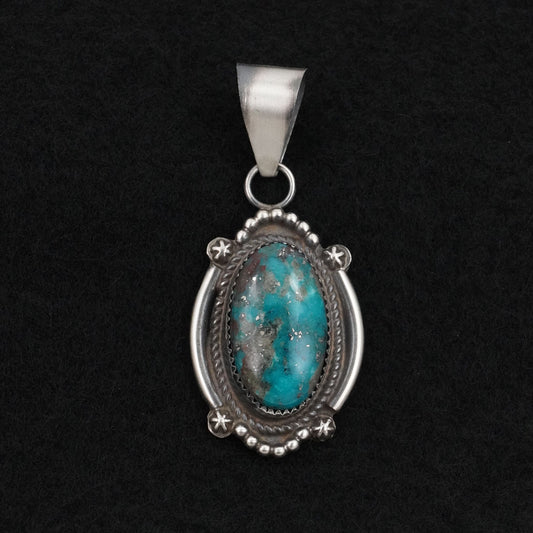 Leslie Nez Turquoise & Sterling Silver Pendant