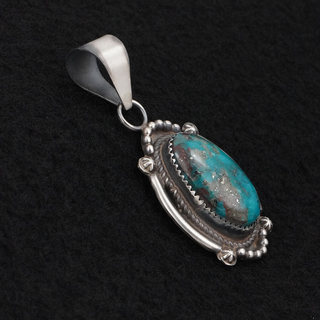 Leslie Nez Turquoise & Sterling Silver Pendant