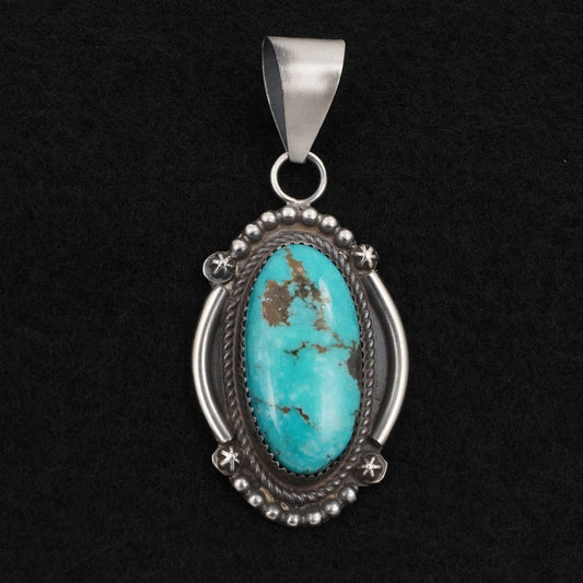 Leslie Nez Turquoise & Sterling Silver Pendant
