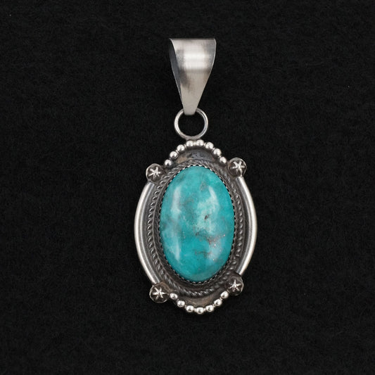 Leslie Nez Turquoise & Sterling Silver Pendant