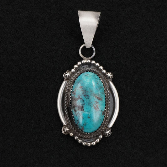Leslie Nez Turquoise & Sterling Silver Pendant