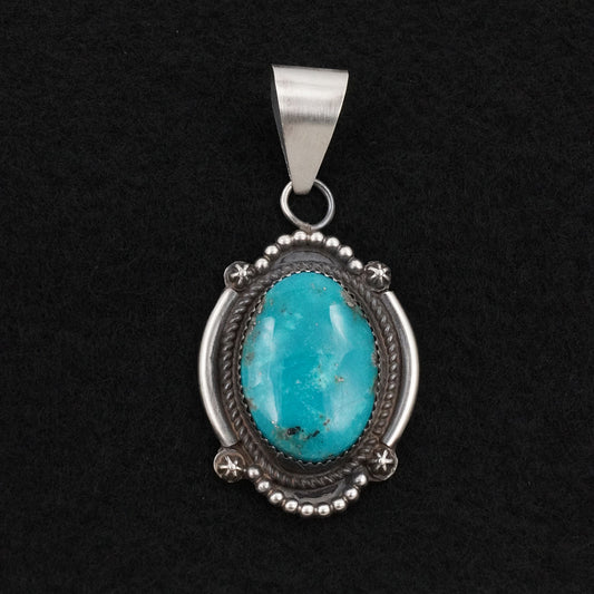 Leslie Nez Turquoise & Sterling Silver Pendant