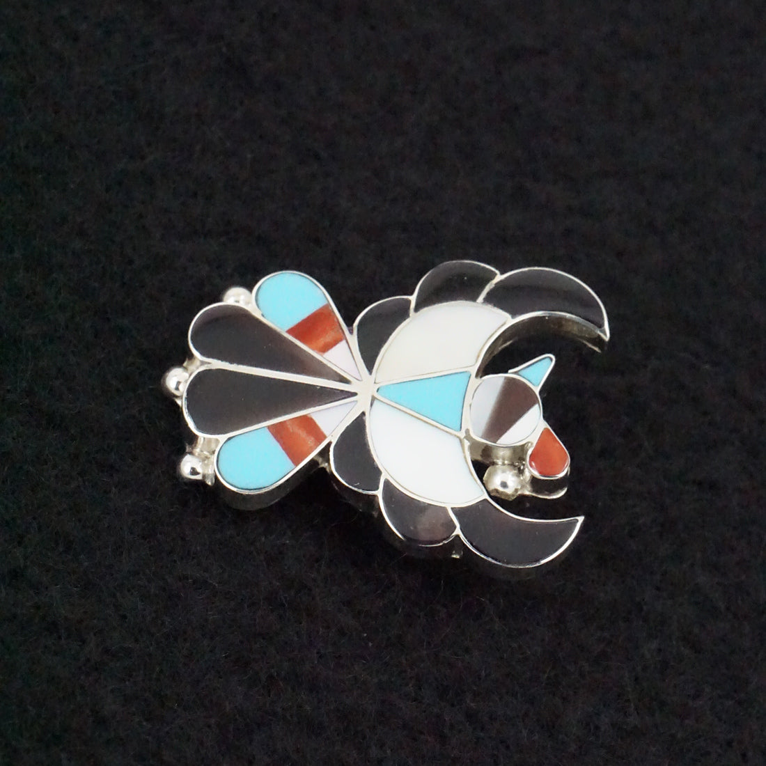 Breon Wallace Multi-Stone & Sterling Silver Pin/Pendant