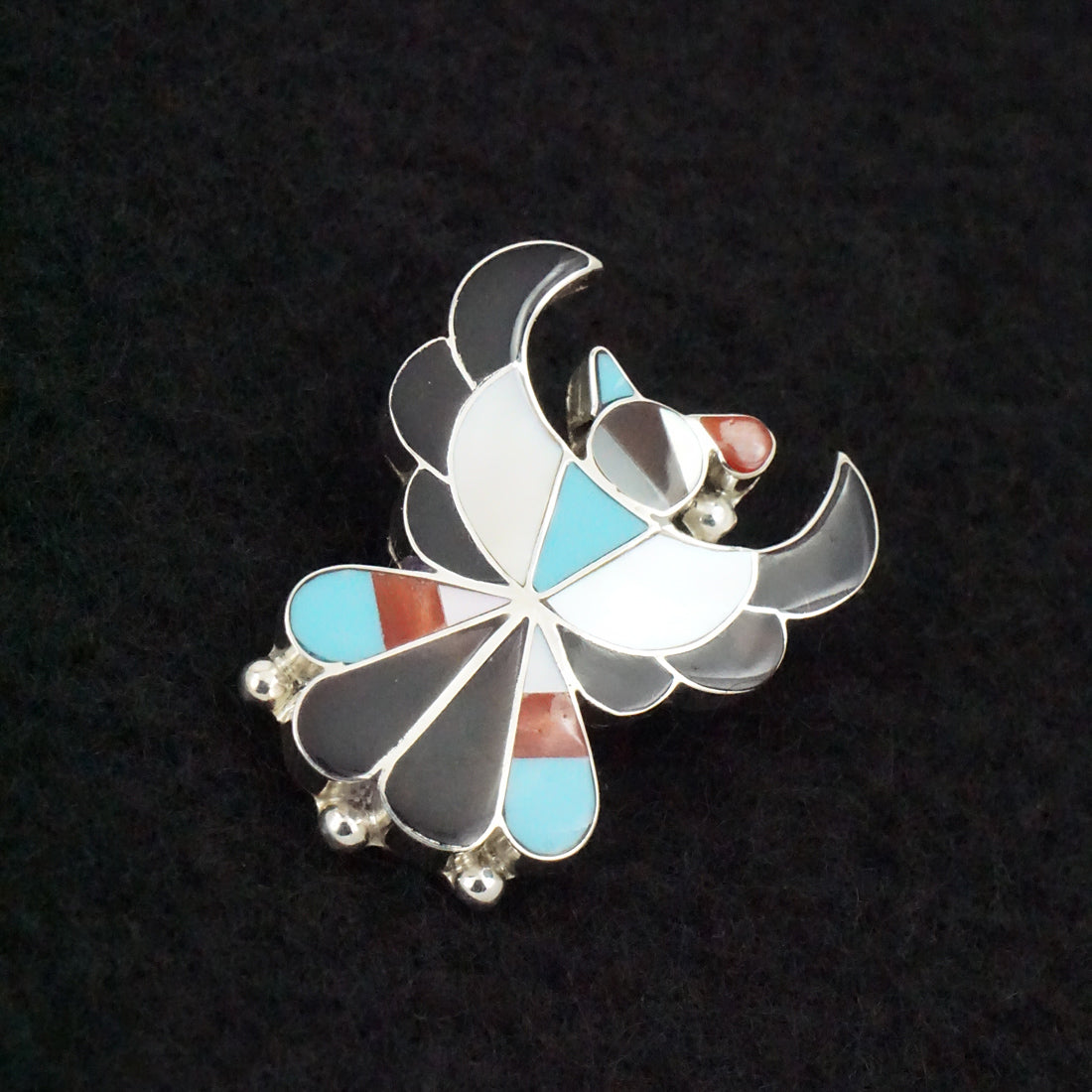 Breon Wallace Multi-Stone & Sterling Silver Pin/Pendant