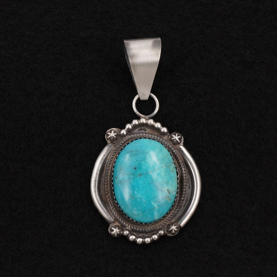 Leslie Nez Turquoise & Sterling Silver Pendant