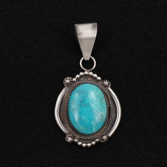 Leslie Nez Turquoise & Sterling Silver Pendant