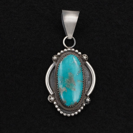 Leslie Nez Turquoise & Sterling Silver Pendant