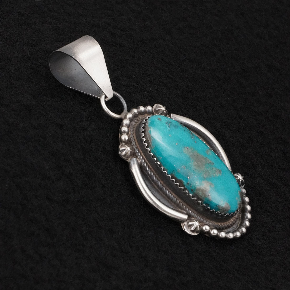 Leslie Nez Turquoise & Sterling Silver Pendant