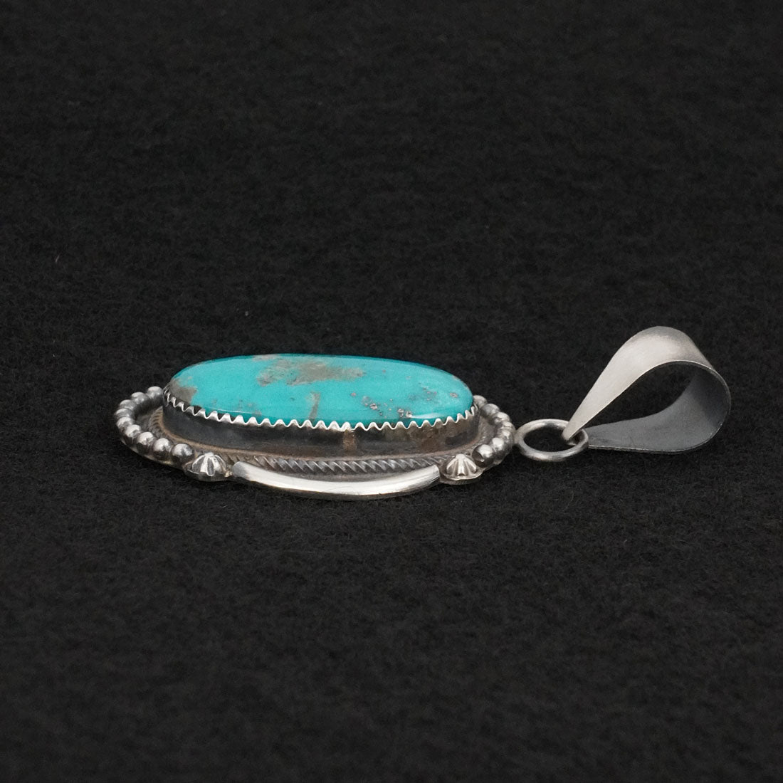 Leslie Nez Turquoise & Sterling Silver Pendant