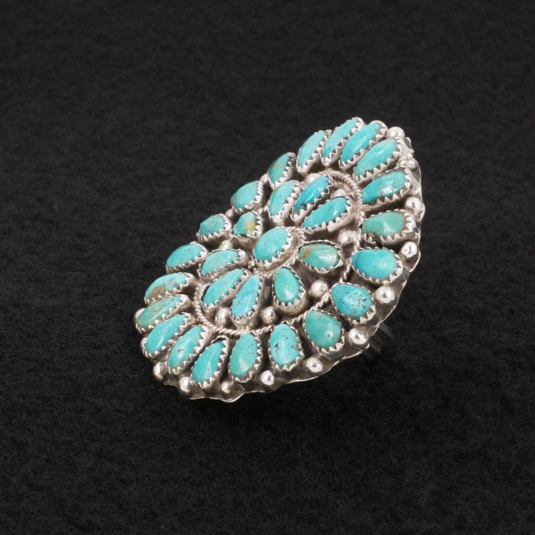 Eunise Wilson Turquoise & Sterling Silver Ring Size Adj.