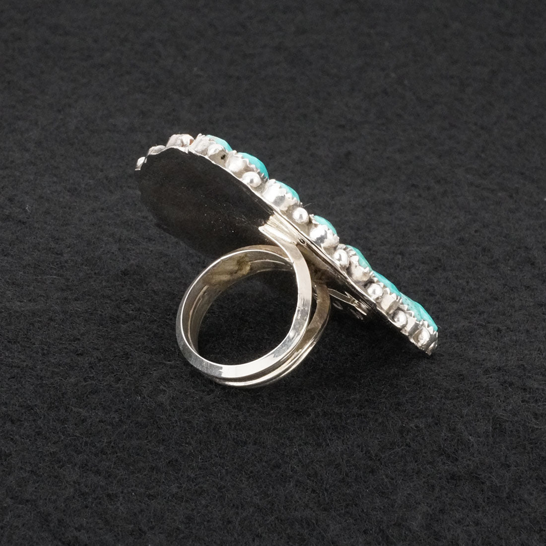 Eunise Wilson Turquoise & Sterling Silver Ring Size Adj.