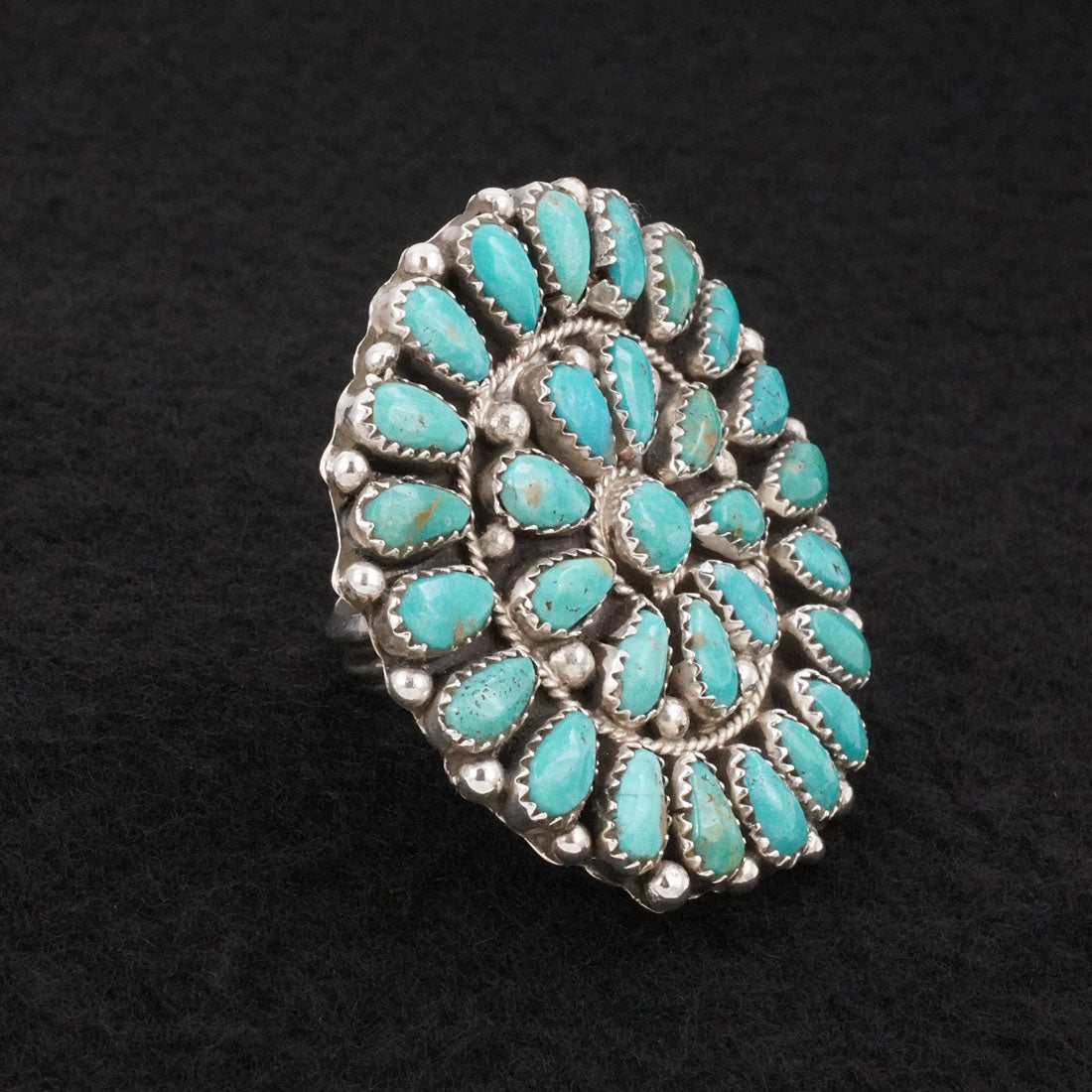 Eunise Wilson Turquoise & Sterling Silver Ring Size Adj.