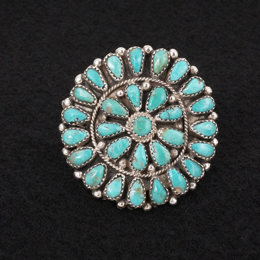 Eunise Wilson Turquoise & Sterling Silver Ring Size Adj.