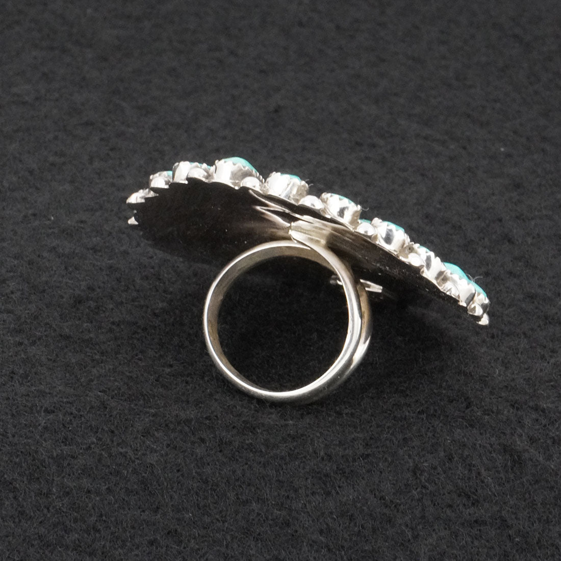 Eunise Wilson Turquoise & Sterling Silver Ring Size Adj.