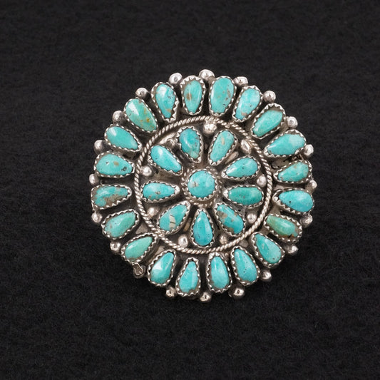 Eunise Wilson Turquoise & Sterling Silver Ring Size Adj.