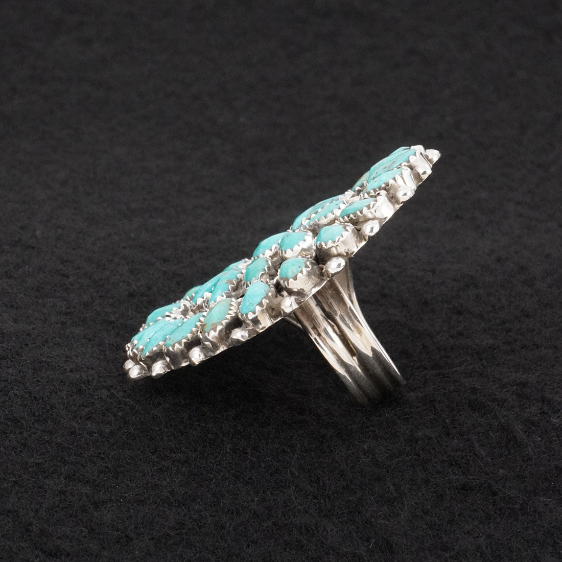 Eunise Wilson Turquoise & Sterling Silver Ring Size Adj.