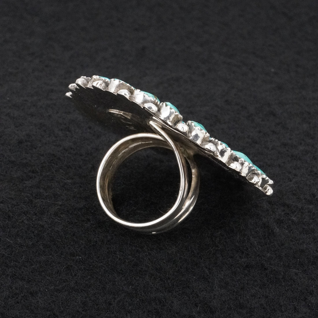 Eunise Wilson Turquoise & Sterling Silver Ring Size Adj.