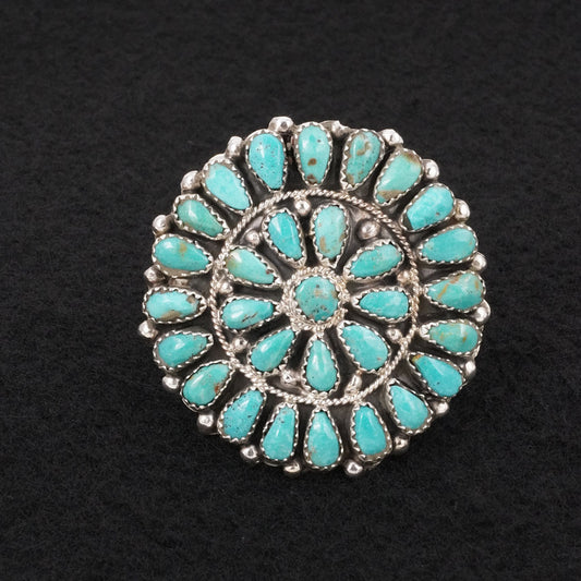 Eunise Wilson Turquoise & Sterling Silver Ring Size Adj.