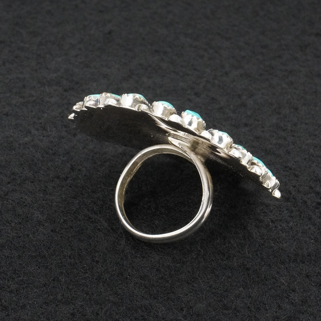 Eunise Wilson Turquoise & Sterling Silver Ring Size Adj.
