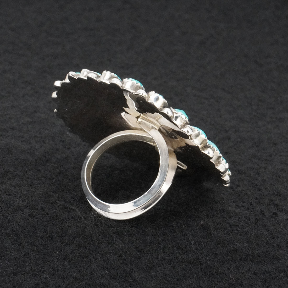 Eunise Wilson Turquoise & Sterling Silver Ring Size Adj.