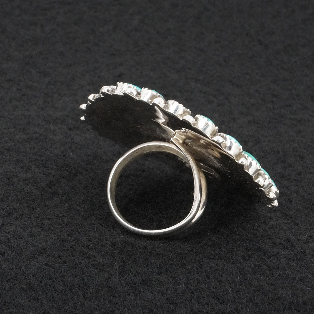 Eunise Wilson Turquoise & Sterling Silver Ring Size Adj.