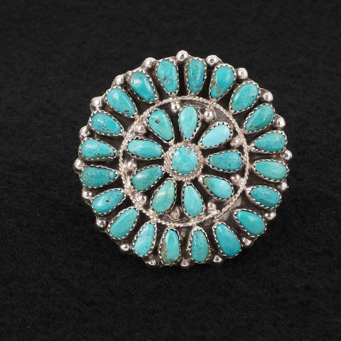 Eunise Wilson Turquoise & Sterling Silver Ring Size Adj.