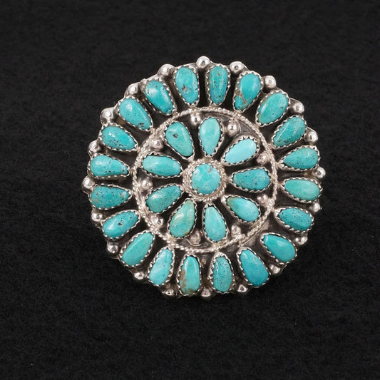 Eunise Wilson Turquoise & Sterling Silver Ring Size Adj.