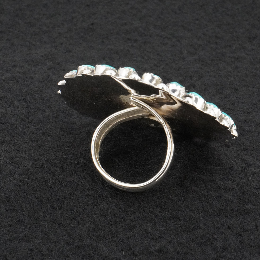 Eunise Wilson Turquoise & Sterling Silver Ring Size Adj.