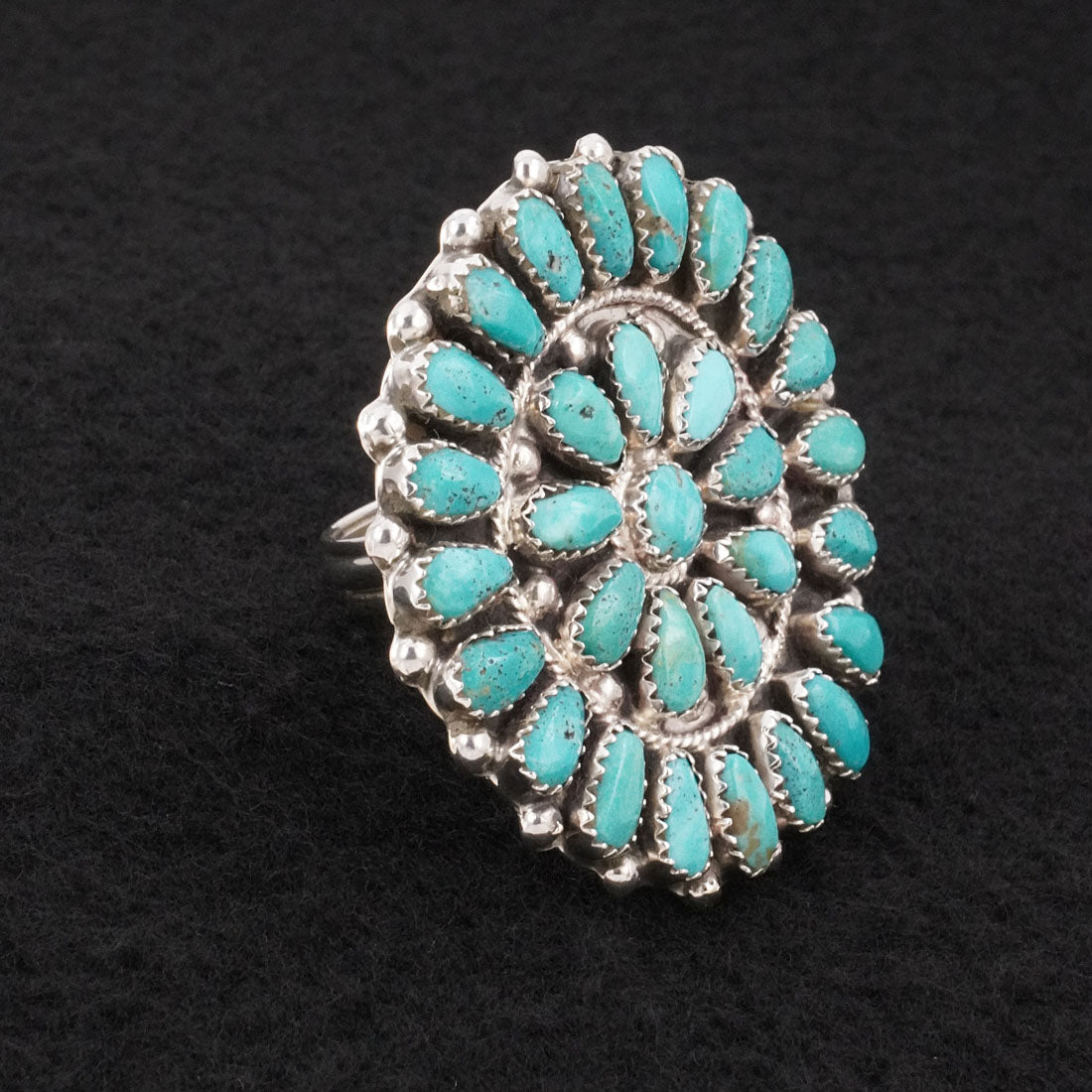 Eunise Wilson Turquoise & Sterling Silver Ring Size Adj.