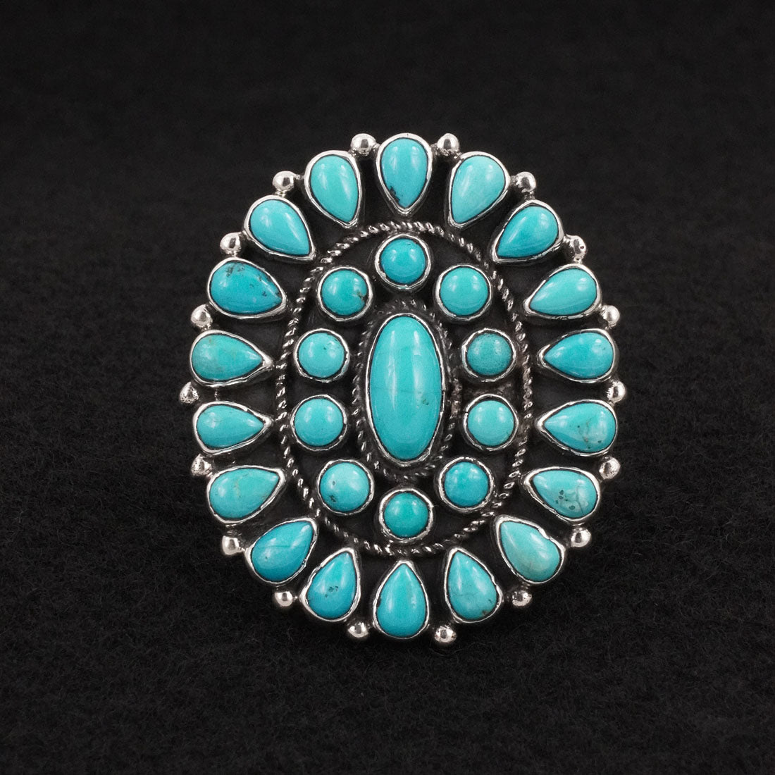 Ernest Rangel Turquoise & Sterling Silver Bracelet & Ring Set