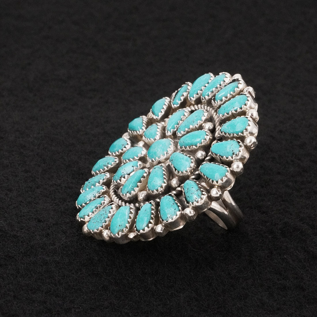 Eunise Wilson Turquoise & Sterling Silver Ring Size Adj.