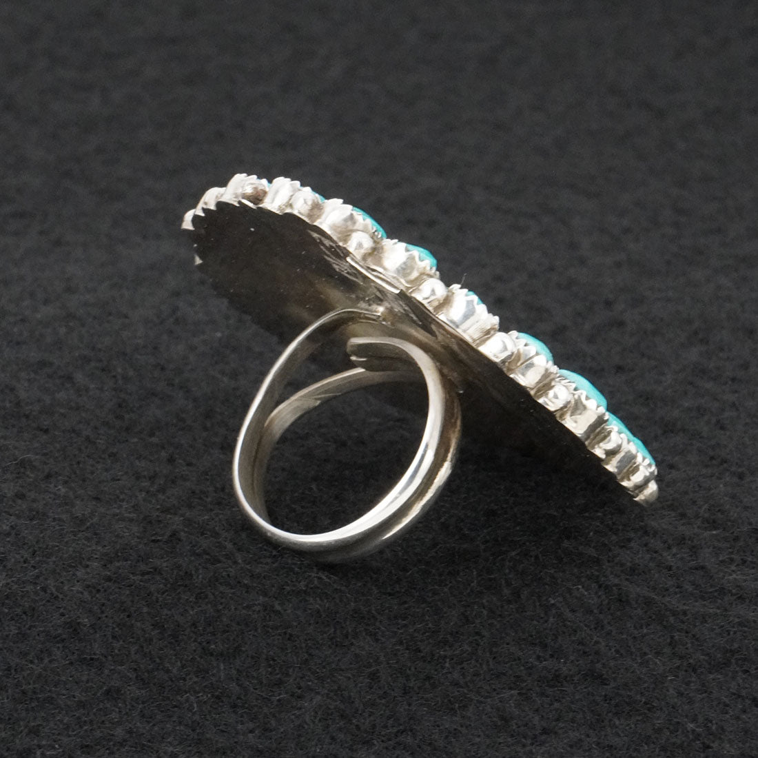 Eunise Wilson Turquoise & Sterling Silver Ring Size Adj.