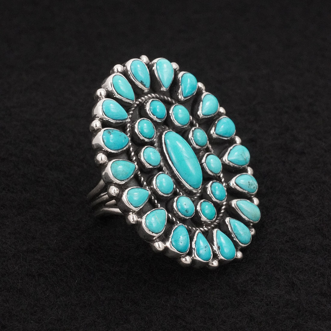Ernest Rangel Turquoise & Sterling Silver Bracelet & Ring Set
