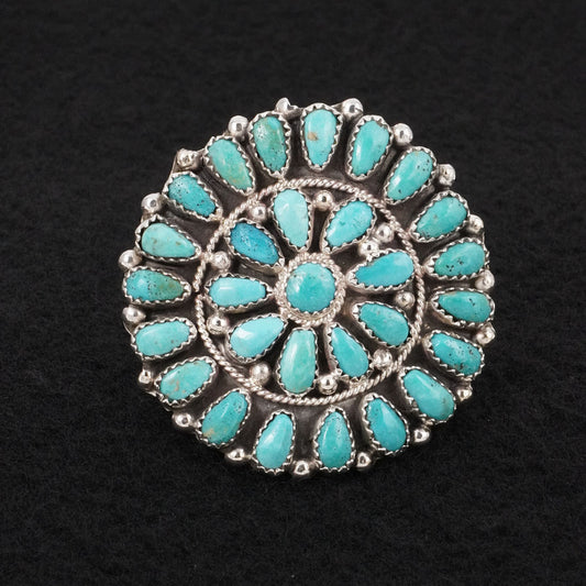 Eunise Wilson Turquoise & Sterling Silver Ring Size Adj.