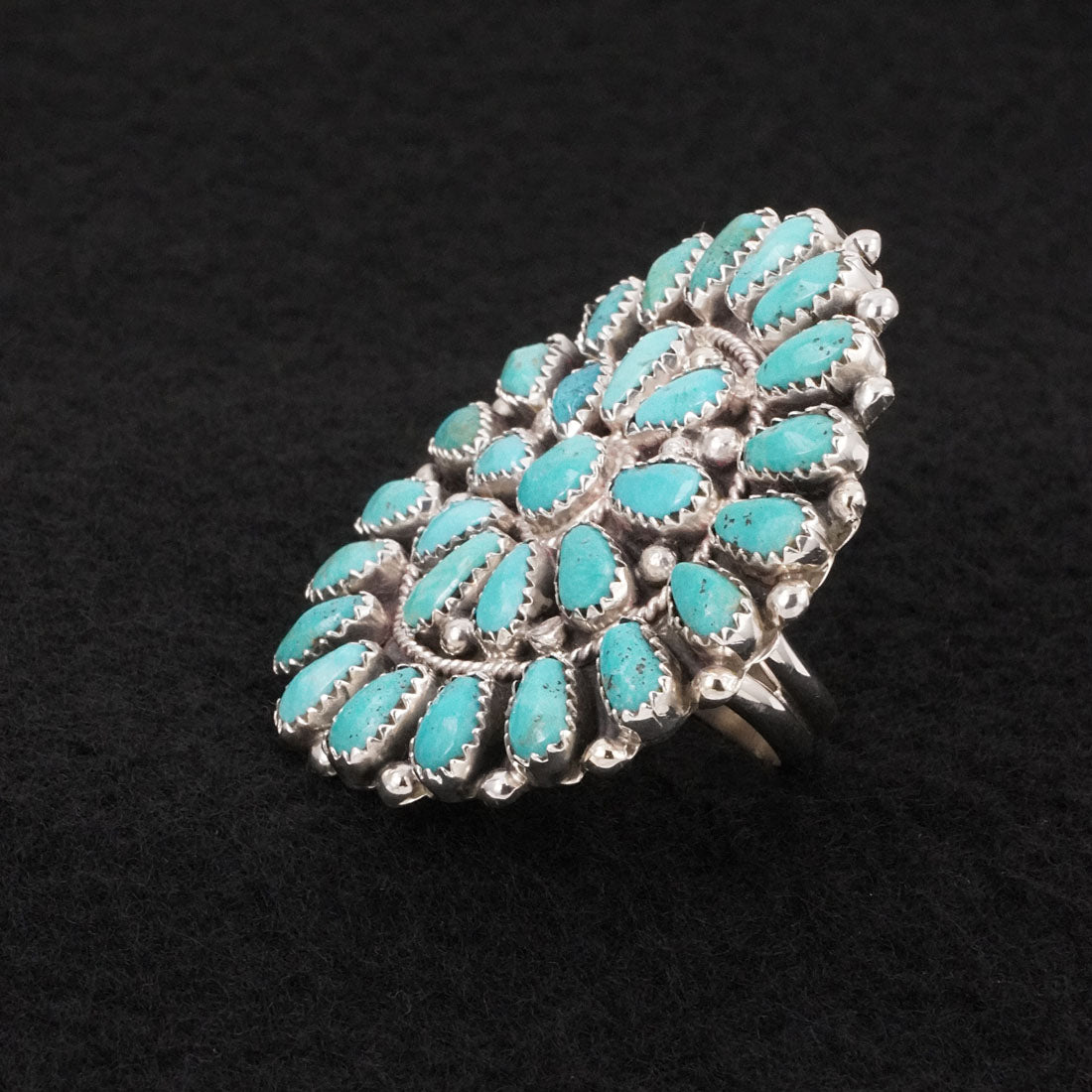 Eunise Wilson Turquoise & Sterling Silver Ring Size Adj.