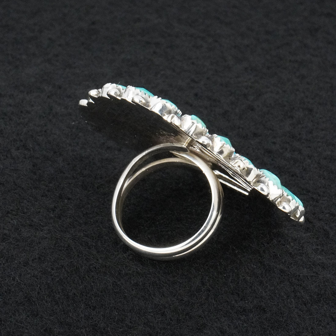 Eunise Wilson Turquoise & Sterling Silver Ring Size Adj.