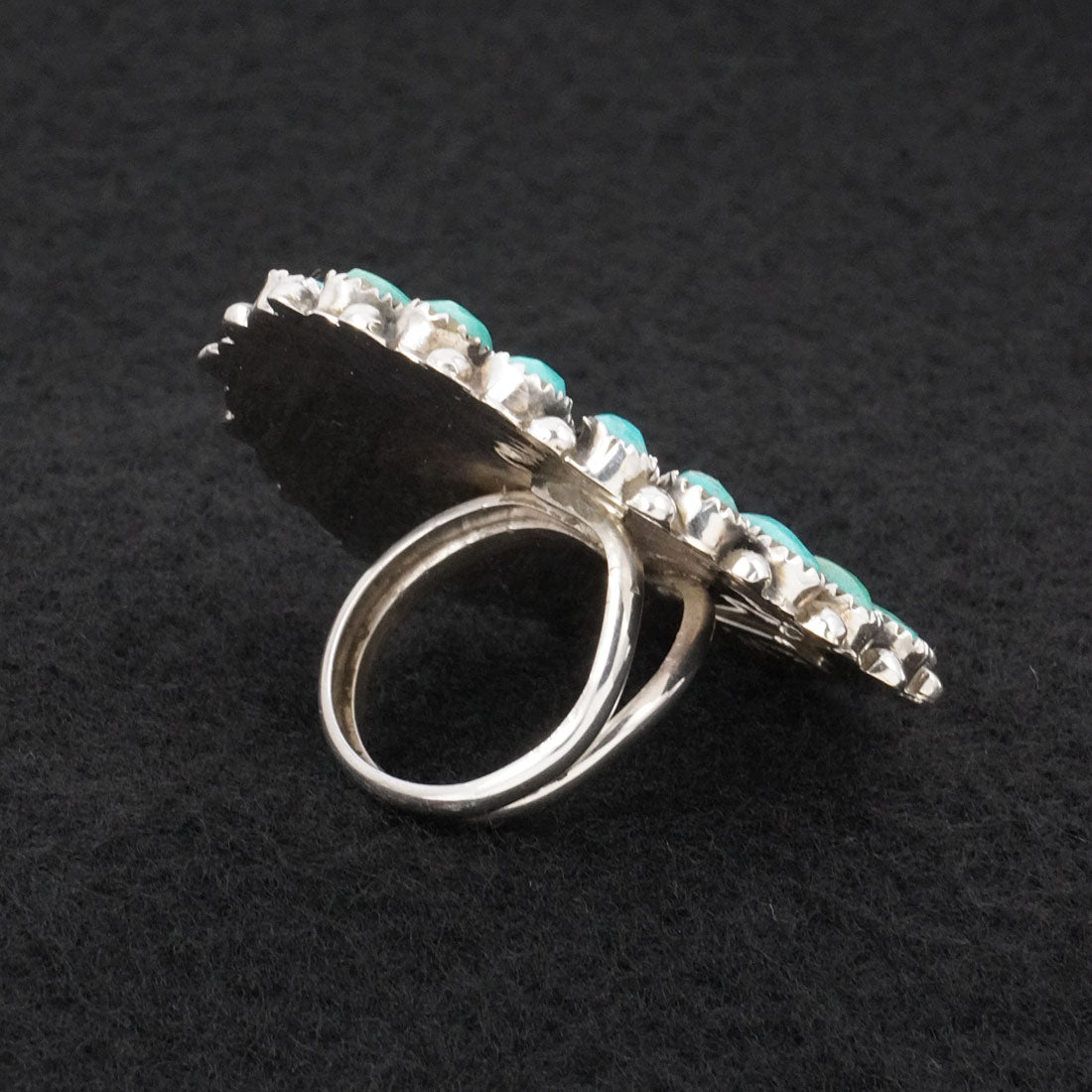 Eunise Wilson Turquoise & Sterling Silver Ring Size Adj.