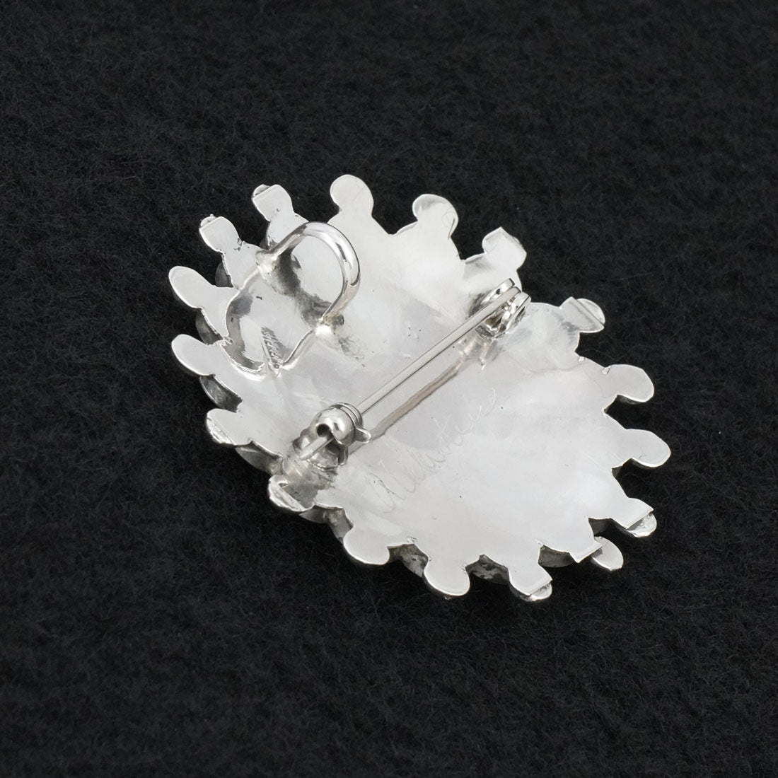 April Unkestine Multi-Stone & Sterling Silver Pendant/Pin