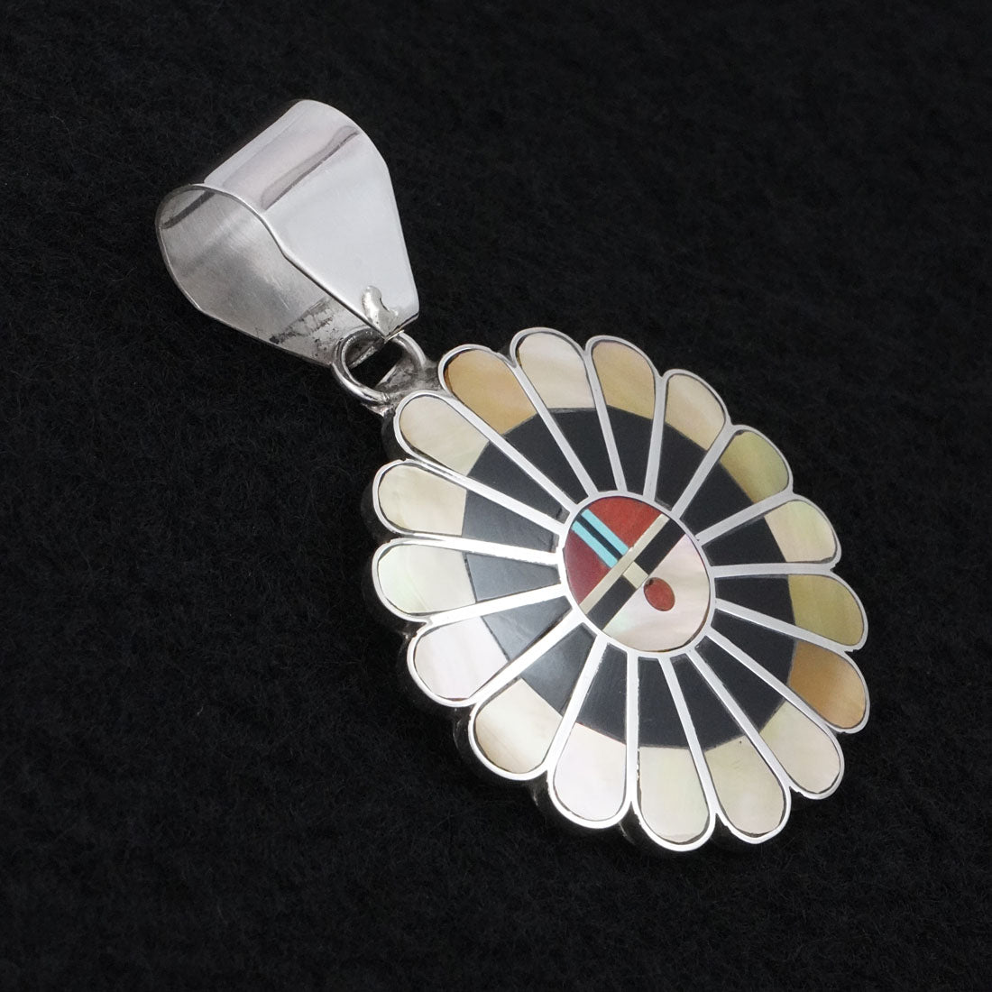 April Unkestine Multi-Stone & Sterling Silver Pendant