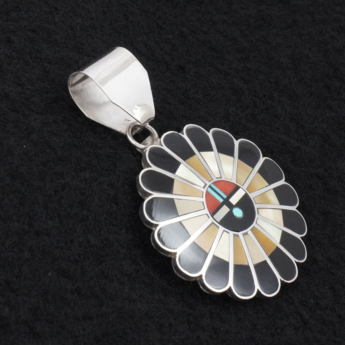 April Unkestine Multi-Stone & Sterling Silver Pendant