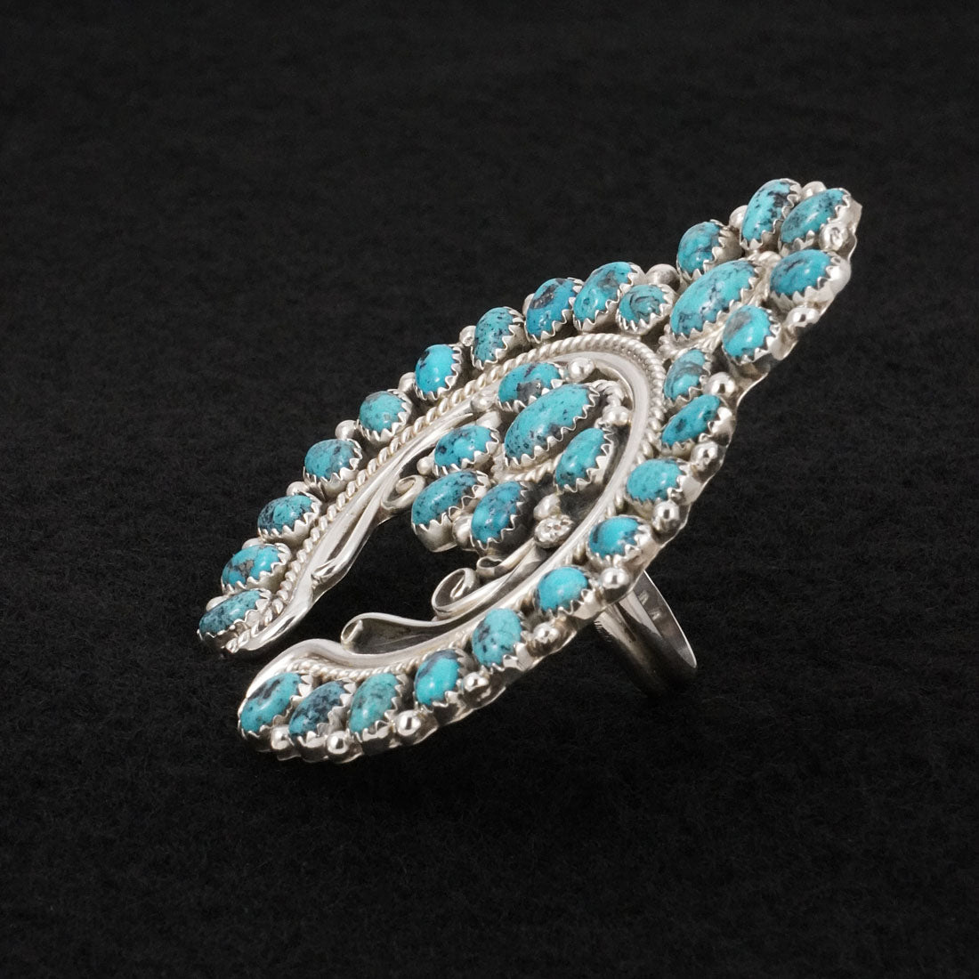 Martin Muskett Turquoise & Sterling Silver Ring Size Adj.