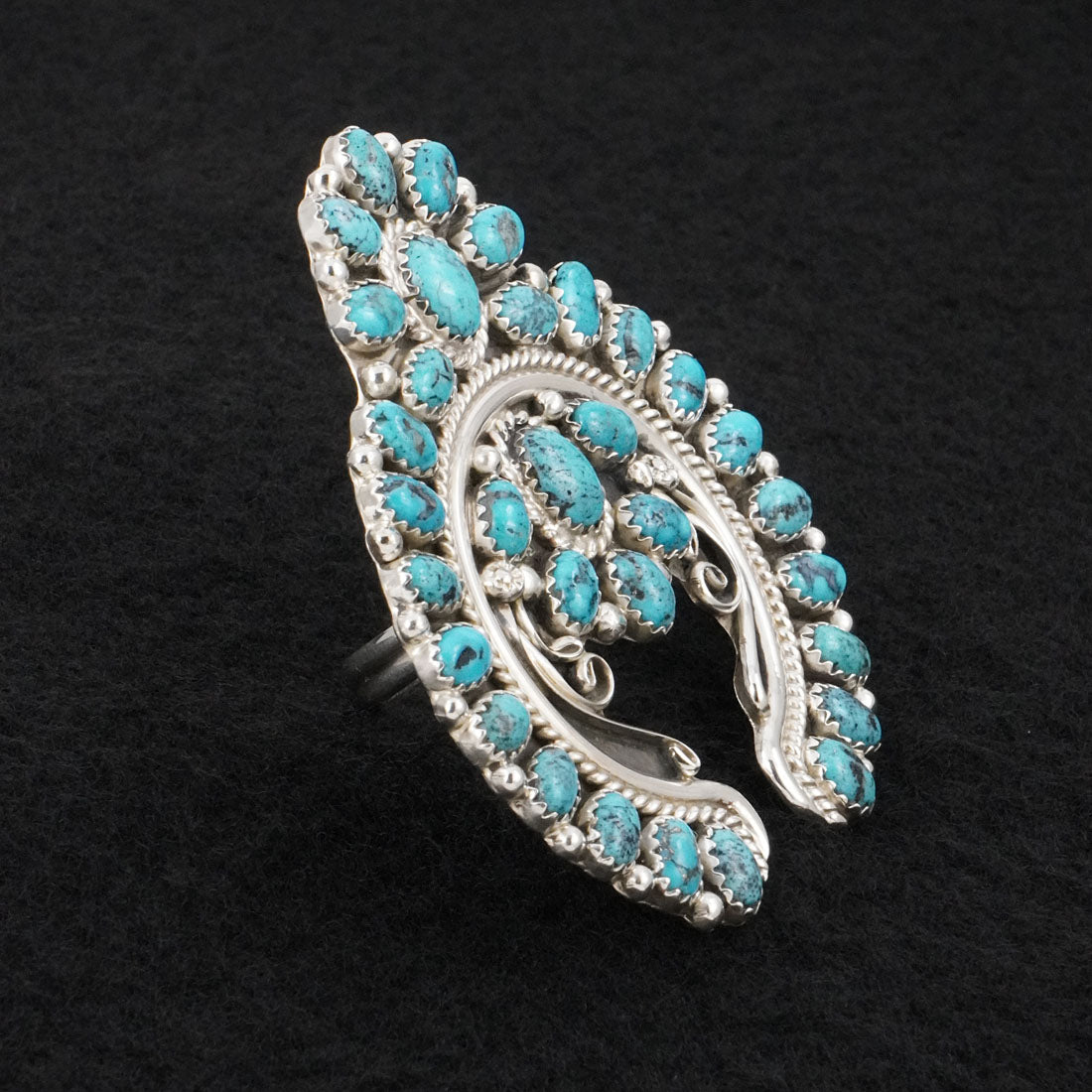 Martin Muskett Turquoise & Sterling Silver Ring Size Adj.