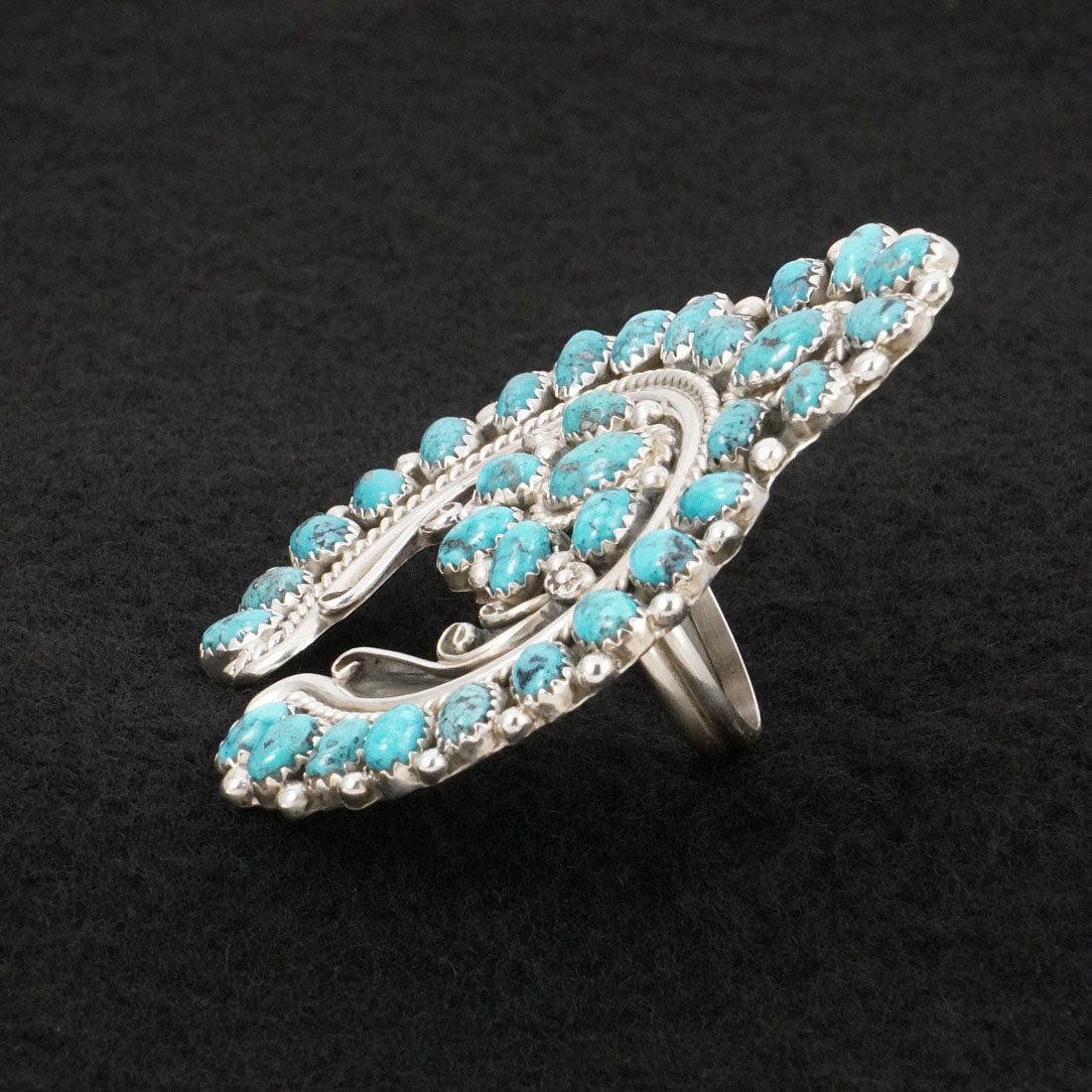 Martin Muskett Turquoise & Sterling Silver Ring Size Adj.