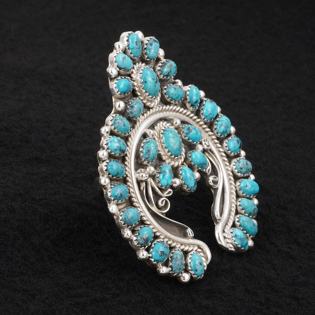 Martin Muskett Turquoise & Sterling Silver Ring Size Adj.