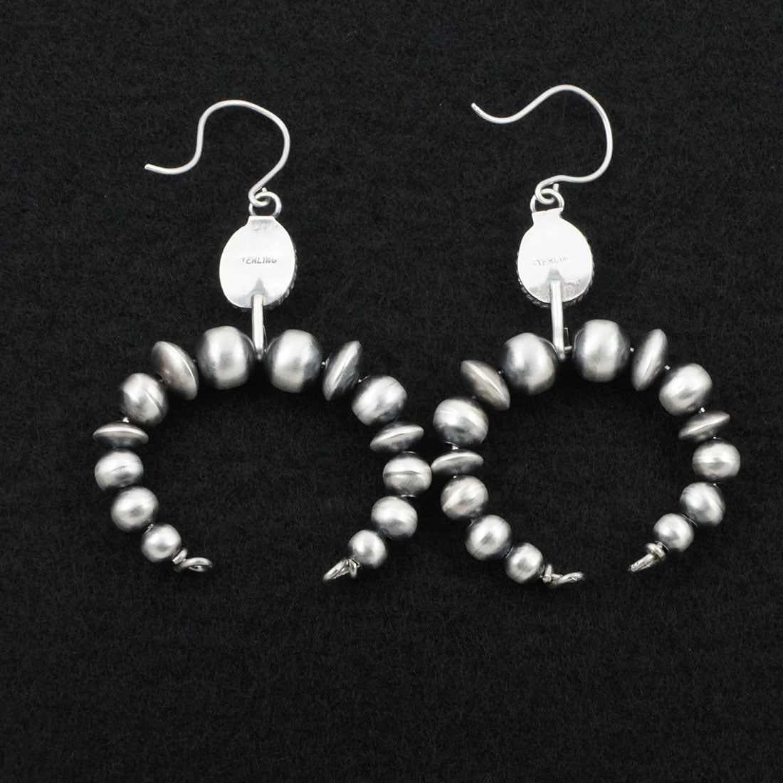 Rena Begay Turquoise & Sterling Silver Navajo Pearl Earrings